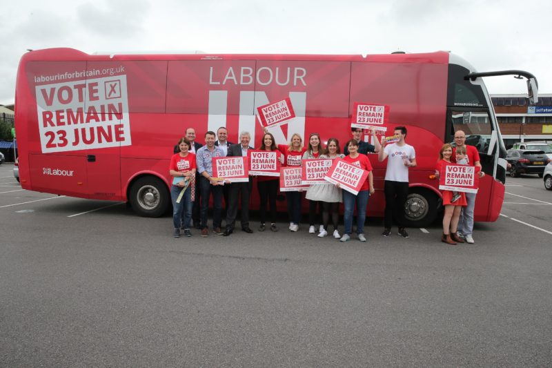 Neil and Southwark Labour with the Labour IN bus in June 2016