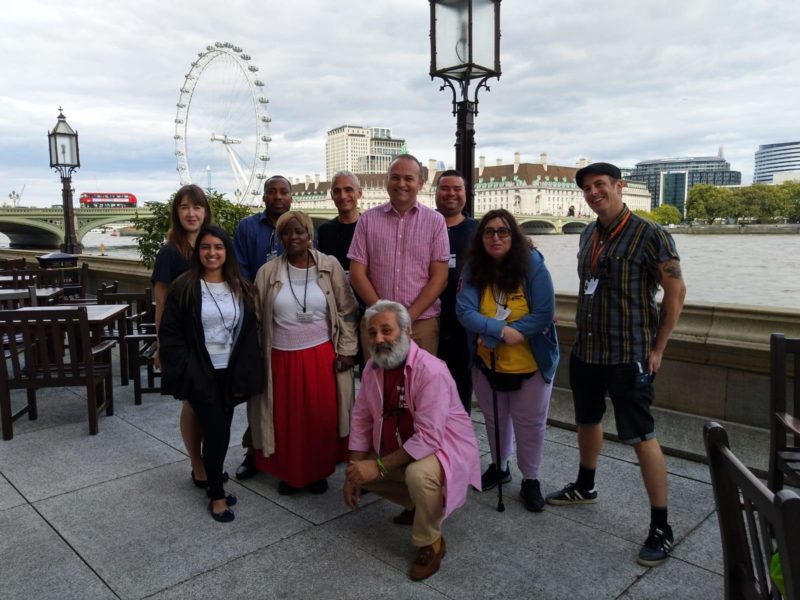 With the group on the Commons Terrace