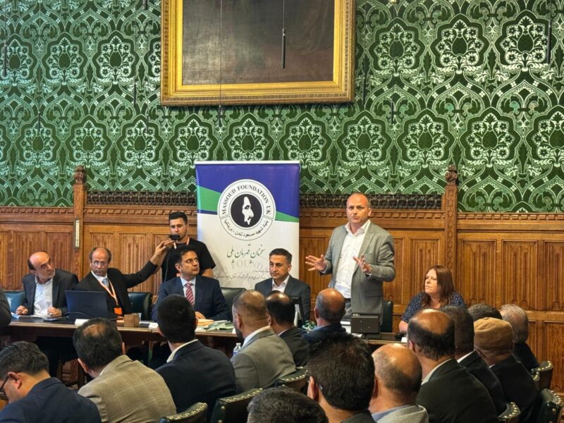 Neil speaking to the Massoud Foundation in Parliament